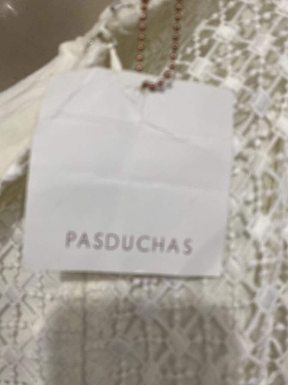 PASDUCHAS |M| BUST 16| A21| WHITE LACE SQUARE NECK LONG SLEEVE MIDI DRESS