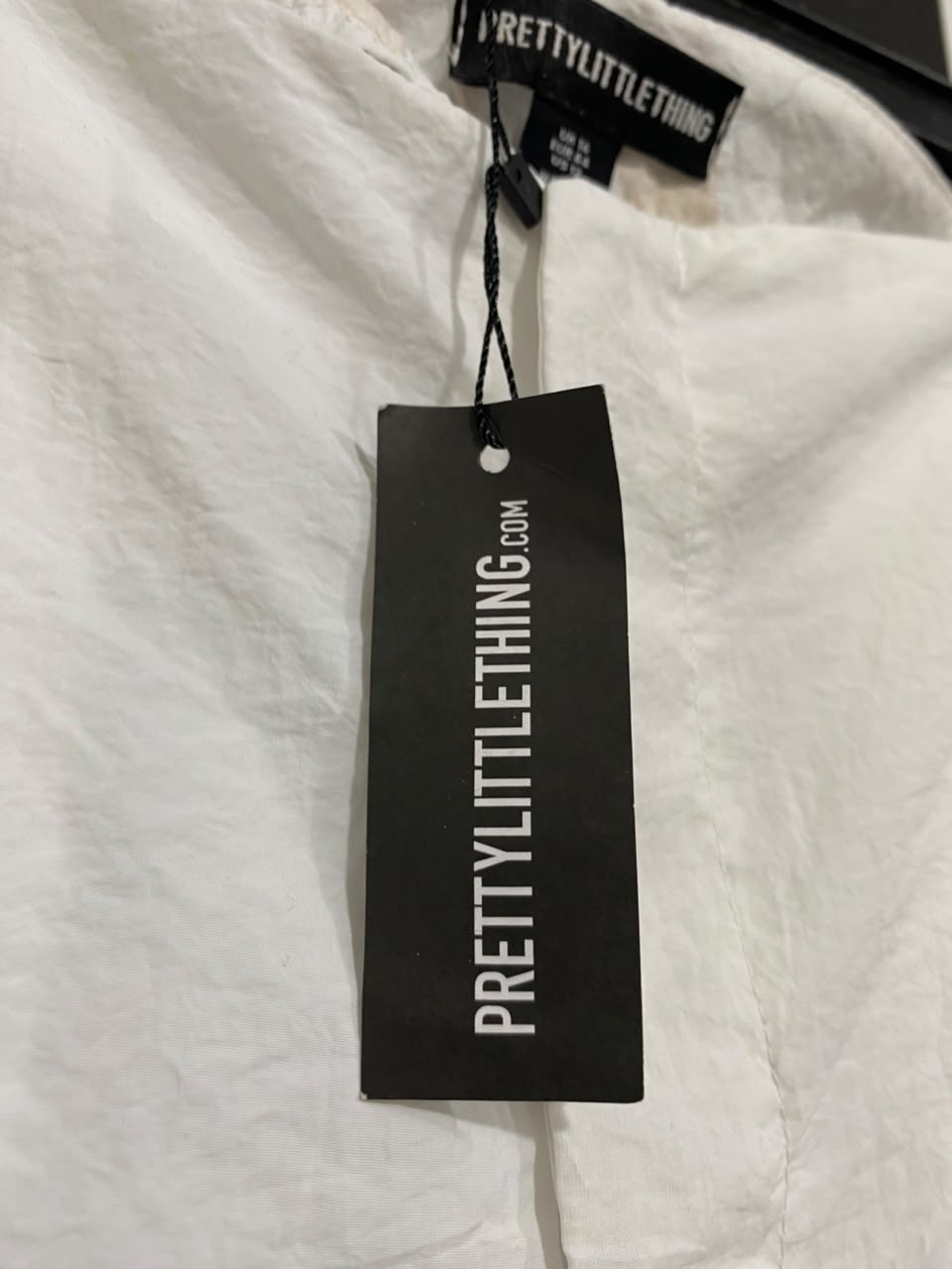 PRETTYLITTLE THING |XL| WAIST 36| A20| WOMEN'S WHITE PARACHUTE CARGO PANTS RELAXED FIT UTILITY TROUSERS