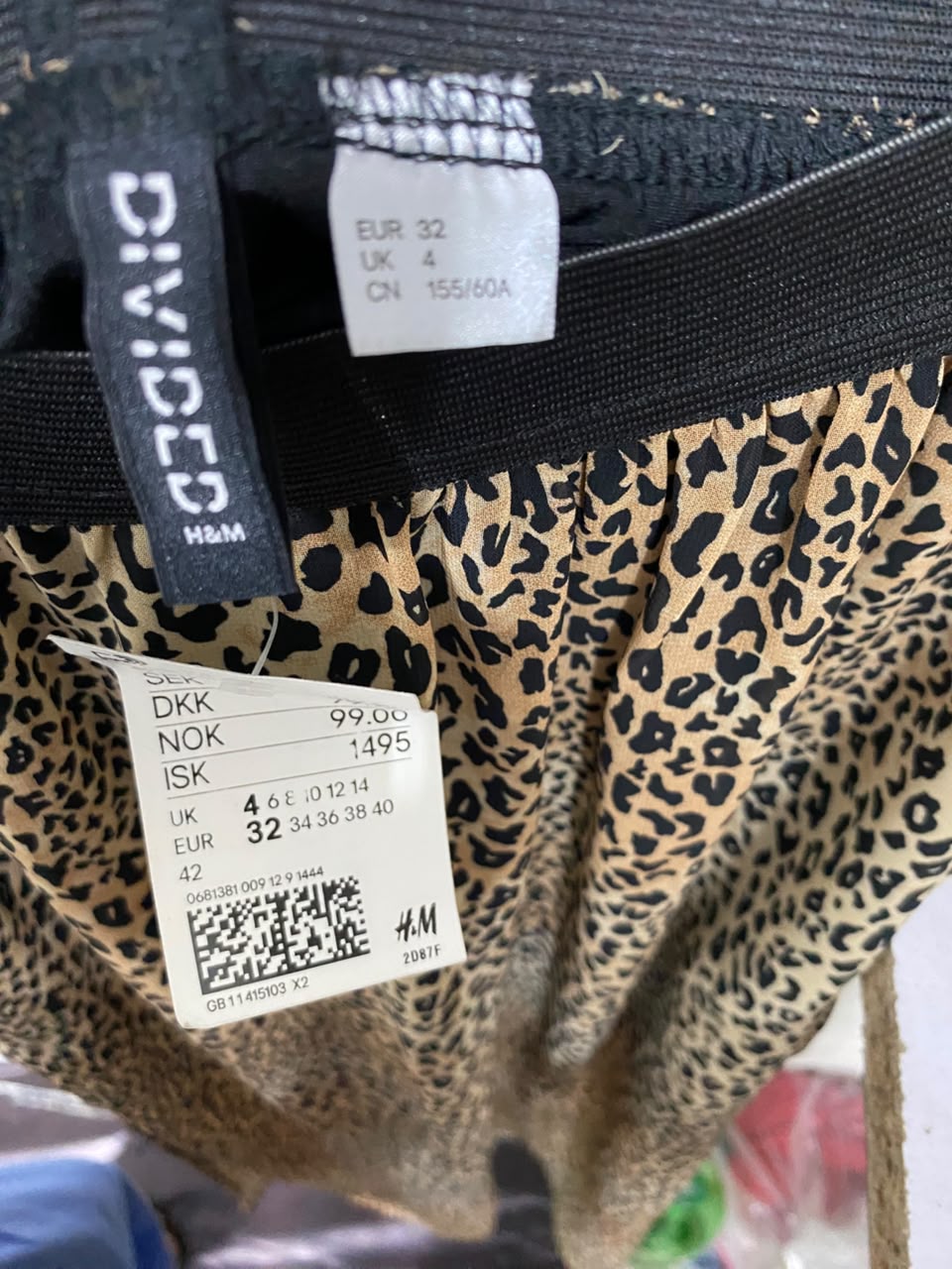H&M |XS| WAIST 22| A20| LEOPARD PRINT MAXI SKIRT ELASTIC WAIST ANIMAL PRINT LONG SKIRT