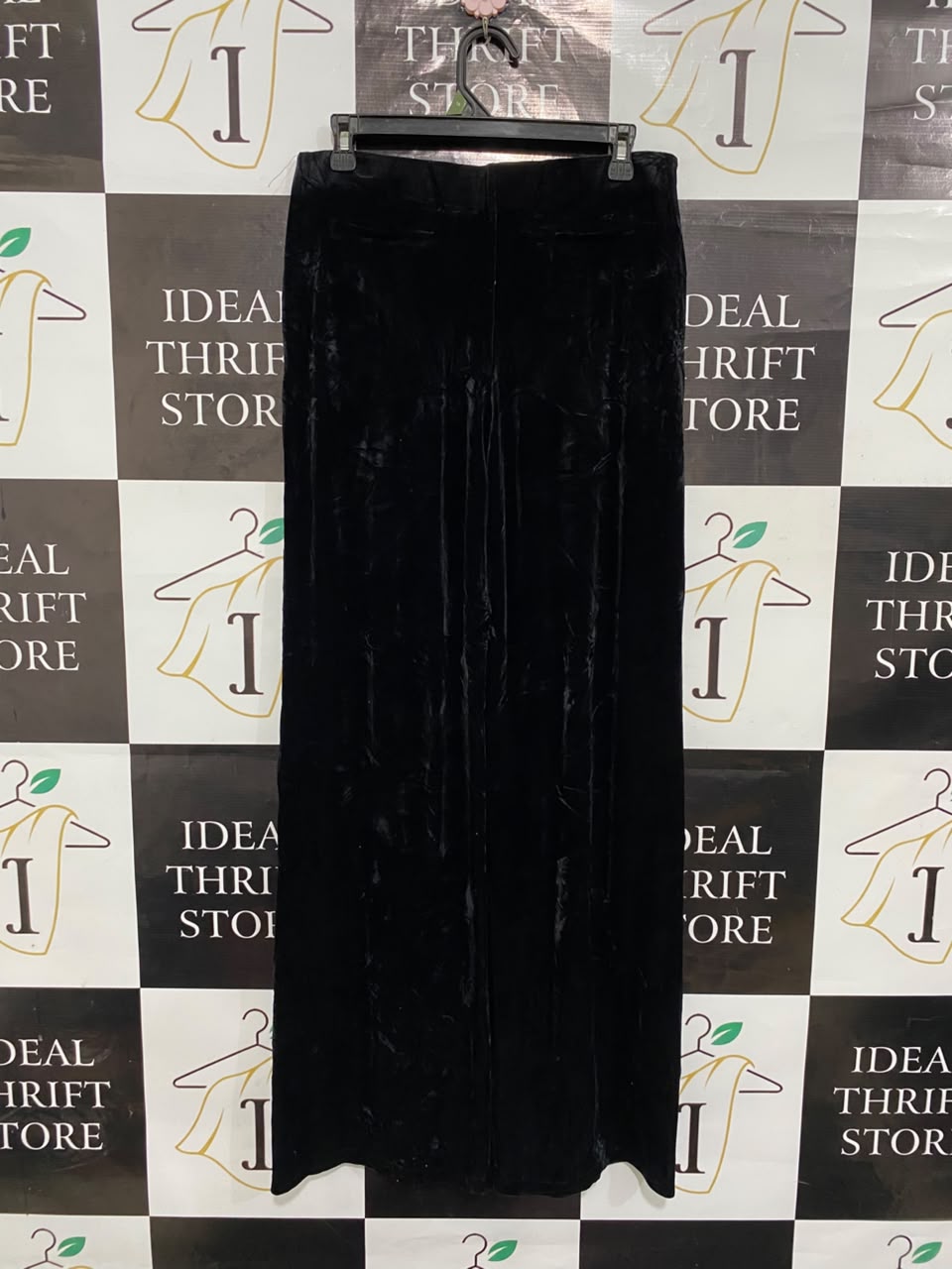 MNG |M| WAIST 30| A20| BLACK VELVET WIDE LEG PANTS LUXURIOUS EVENING TROUSERS