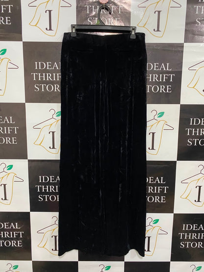 MNG |M| WAIST 30| A20| BLACK VELVET WIDE LEG PANTS LUXURIOUS EVENING TROUSERS