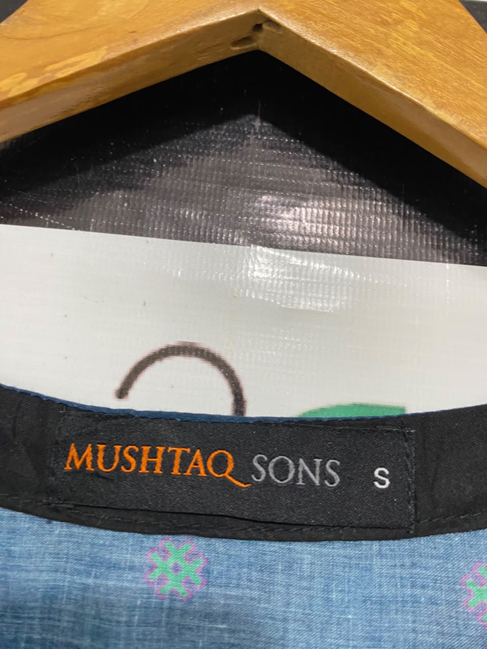 MUSHTAQ SONS |S| BUST 17| A20| NAVY BLUE EMBROIDERED SHORT FROCK TRADITIONAL ETHNIC PEPLUM TUNIC