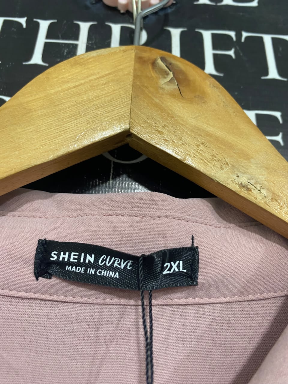 SHEIN CURVE |XL| BUST FREE| A20| DUSTY PINK BUTTON-UP SHIRT DRESS GOLD CHAIN BELT CASUAL TUNIC