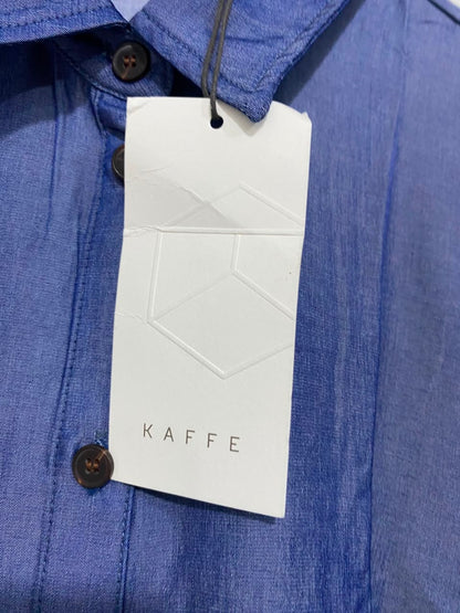 KAFFE |L| BUST 20| A22| BLUE SHIRT DRESS LONG SLEEVE BUTTON-DOWN MIDI DRESS