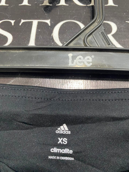 ADIDAS |XS| WAIST 28| A21| WOMEN 2-IN-1 ATHLETIC SHORTS BLACK PURPLE MESH GYM RUNNING ACTIVEWEAR