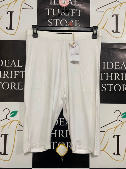 NEXT |M| WAIST 28| A21| WHITE BIKER SHORTS ECOVERO VISCOSE STRETCH CASUAL ACTIVEWEAR