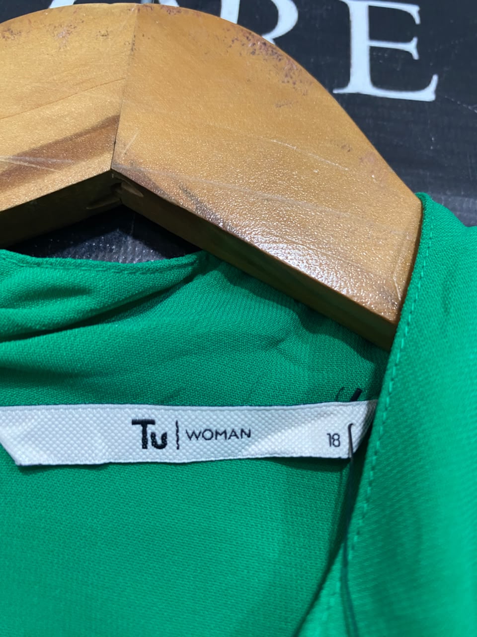 TU WOMAN |L| BUST 22| A21| GREEN BOW NECK BLOUSE LONG SLEEVE PUSSYBOW SHIRT WORKWEAR