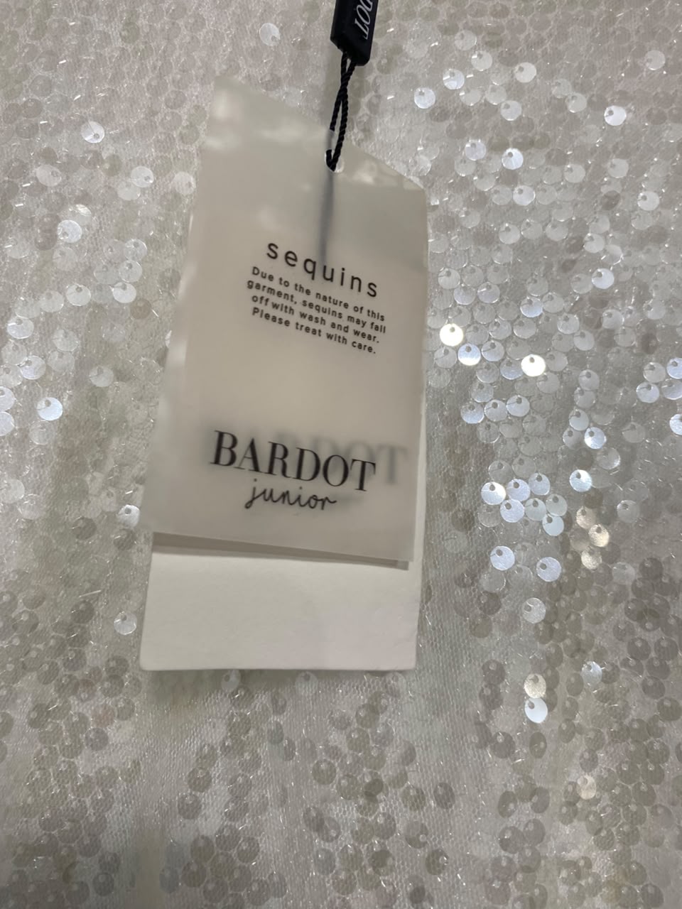 BARDOT |M| BUST 17| A21| WHITE SEQUIN T-SHIRT SPARKLY SHORT SLEEVE TOP GLAMOUR