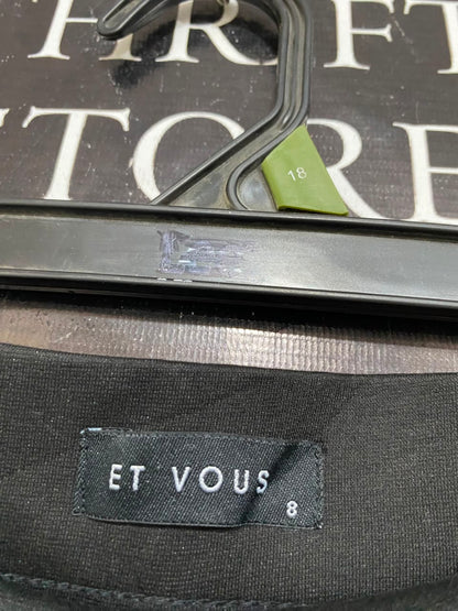 ET VOUS |S| WAIST 27| A21| BLACK FLARE PANTS HIGH WAIST STRETCH TROUSERS CASUAL WORKWEAR BOOTCUT