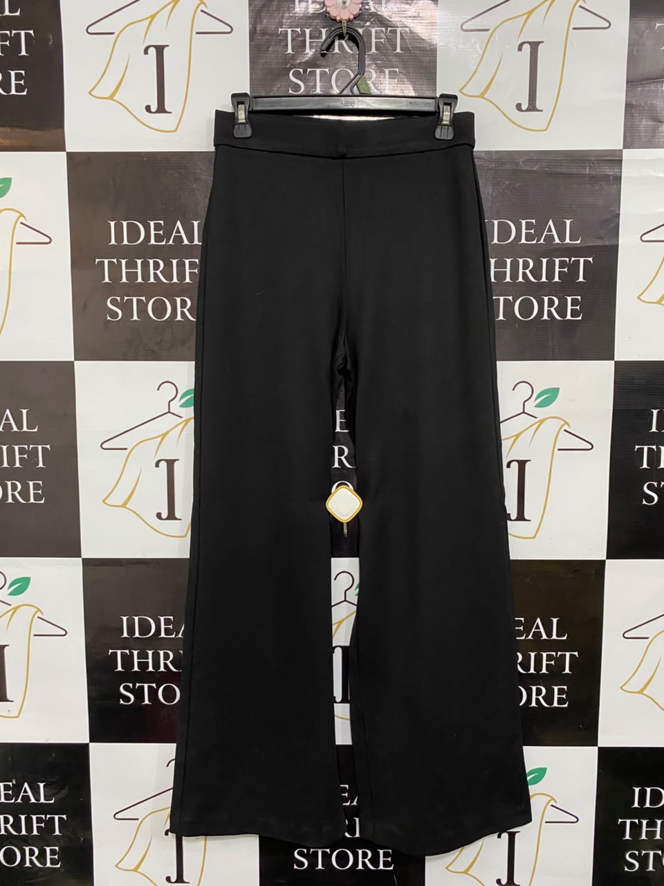 ET VOUS |S| WAIST 27| A21| BLACK FLARE PANTS HIGH WAIST STRETCH TROUSERS CASUAL WORKWEAR BOOTCUT
