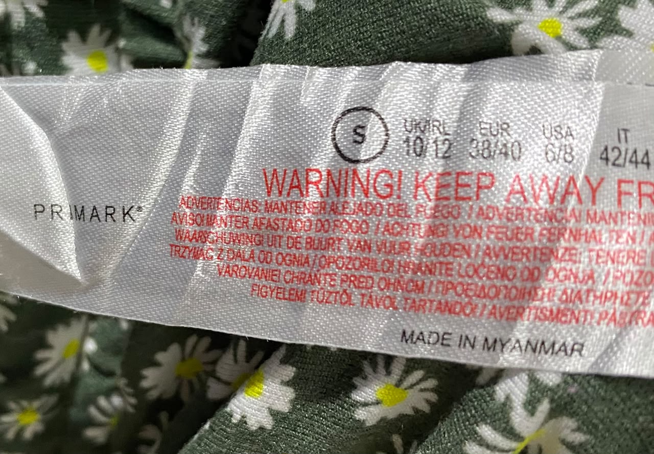 PRIMARK |S| WAIST 32| A21| GREEN FLORAL LOUNGE PANTS DAISY PRINT DRAWSTRING CASUAL JOGGERS SLEEPWEAR
