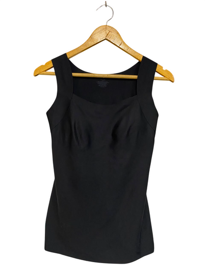 CHICME |S| BUST 14| A22| BLACK WIDE-STRAP SQUARE-NECK SHAPEWEAR CAMI | SEAMLESS TUMMY CONTROL TANK TOP