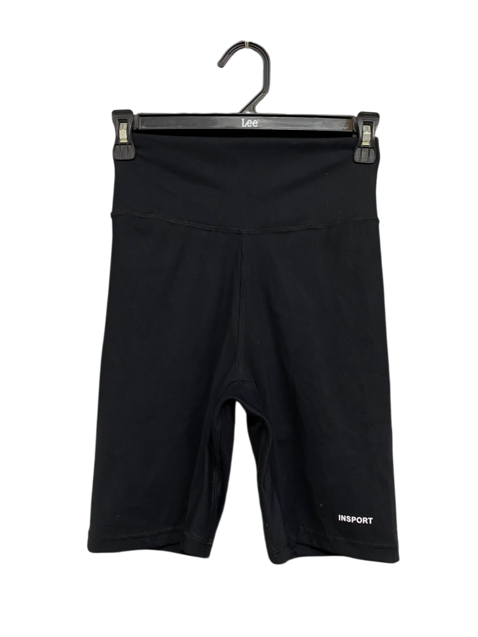 INSPORT |XS| WAIST 22| A22| BLACK HIGH-WAISTED ATHLETIC BIKER SHORTS | INSPORT ACTIVEWEAR FOR WOMEN
