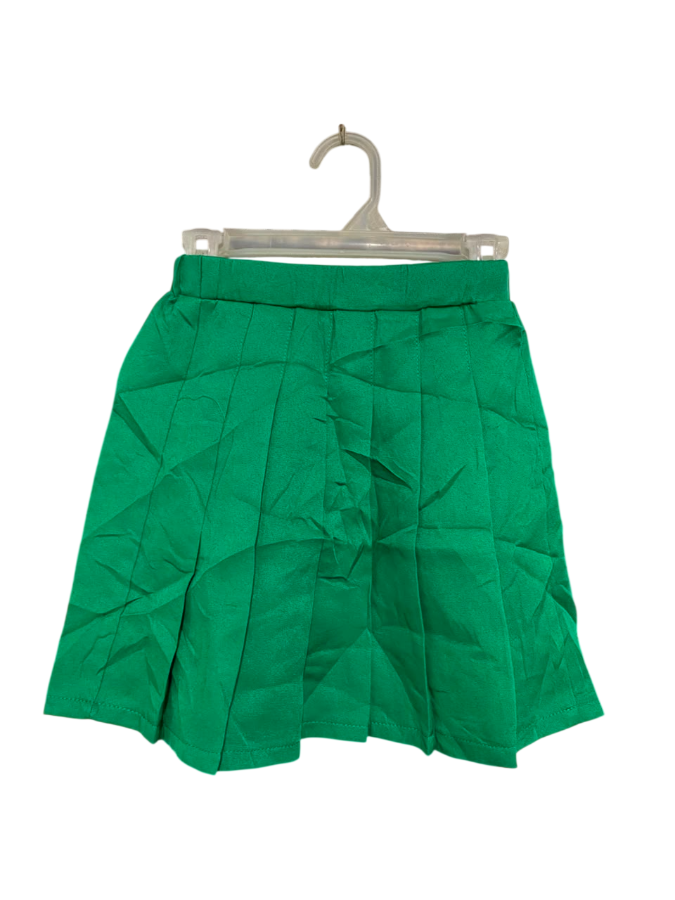 SHEIN |XXS| WAIST 20| A22| EMERALD GREEN PLEATED SKIRT FOR WOMEN | CHIC HIGH-WAISTED TENNIS SKIRT
