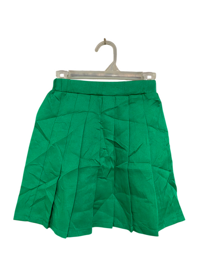 SHEIN |XXS| WAIST 20| A22| EMERALD GREEN PLEATED SKIRT FOR WOMEN | CHIC HIGH-WAISTED TENNIS SKIRT