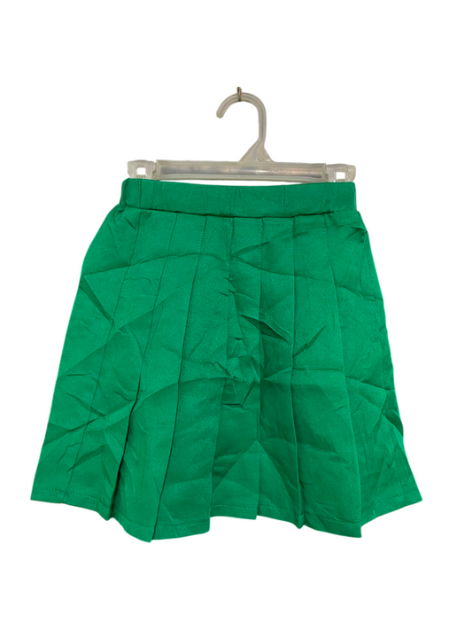 SHEIN |XXS| WAIST 20| A22| EMERALD GREEN PLEATED SKIRT FOR WOMEN | CHIC HIGH-WAISTED TENNIS SKIRT