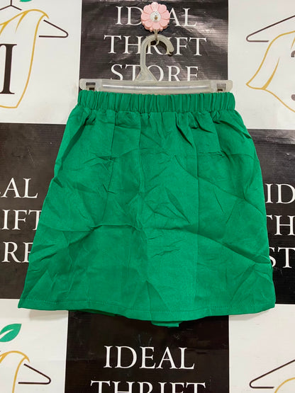 SHEIN |XXS| WAIST 20| A22| EMERALD GREEN PLEATED SKIRT FOR WOMEN | CHIC HIGH-WAISTED TENNIS SKIRT
