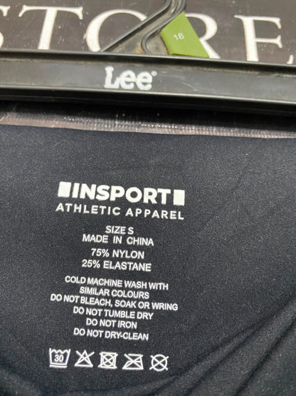 INSPORT |XS| WAIST 22| A22| BLACK HIGH-WAISTED ATHLETIC BIKER SHORTS | INSPORT ACTIVEWEAR FOR WOMEN