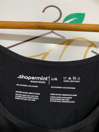 SHAPERMINT |XS| BUST 12| A22| BLACK SCOOP NECK CAMI | SEAMLESS SHAPEWEAR TANK TOP