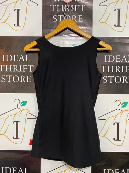 CHICME |S| BUST 14| A22| BLACK WIDE-STRAP SQUARE-NECK SHAPEWEAR CAMI | SEAMLESS TUMMY CONTROL TANK TOP