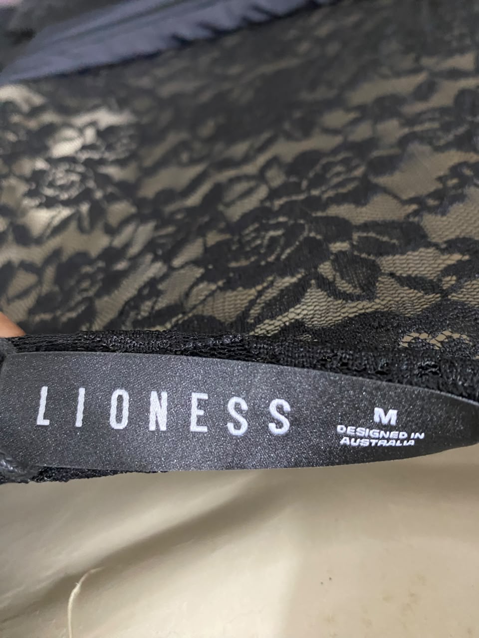 LIONESS |M| BUST 15| A22| BLACK LACE DRAPED ASYMMETRIC LONG-SLEEVE TOP | ELEGANT GOTHIC PARTY BLOUSE
