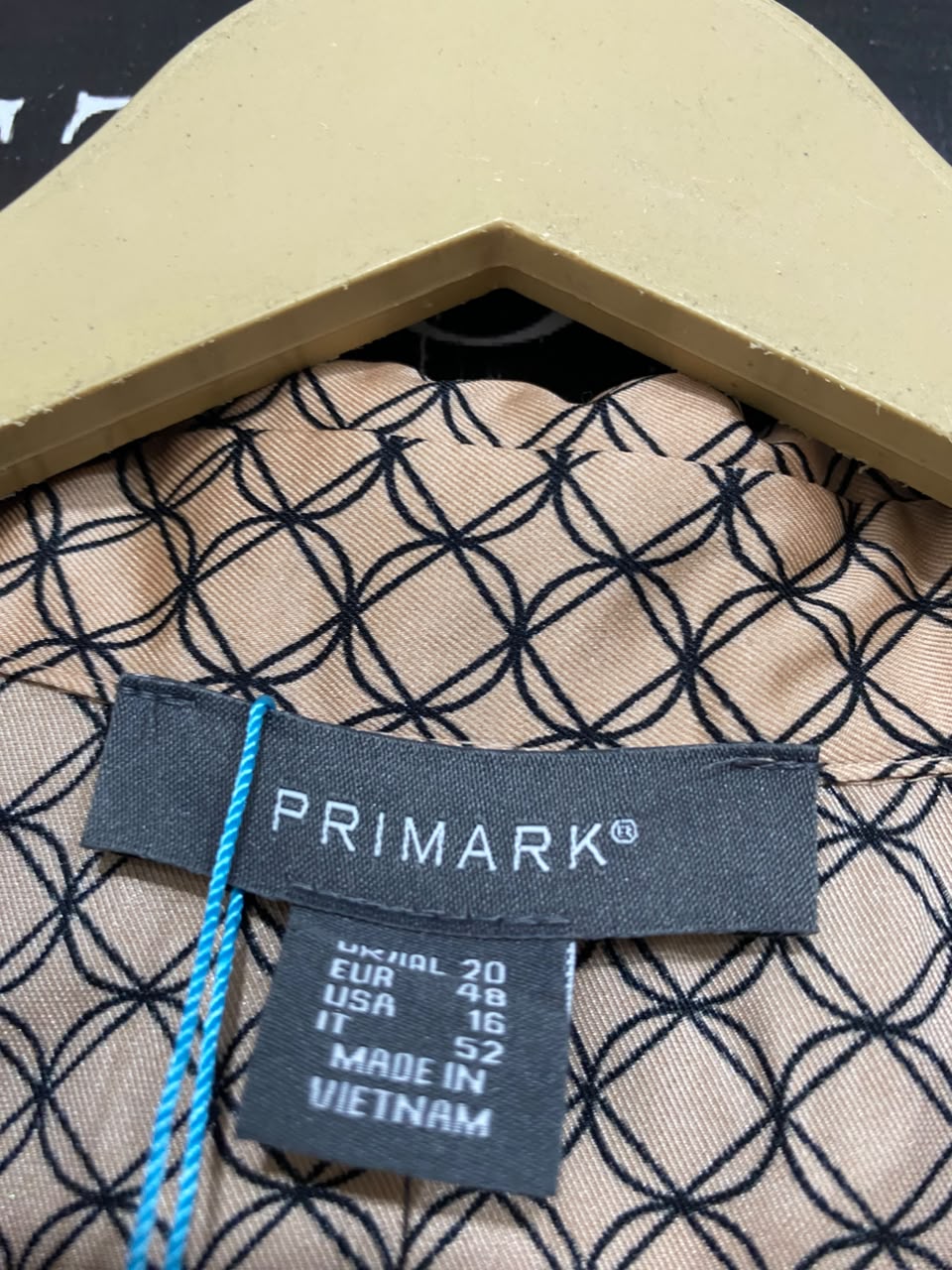 PRIMARK |M| BUST FREE| A22| BROWN GEOMETRIC PRINT DRAWSTRING SHIRT DRESS | ELEGANT MIDI UTILITY DRESS
