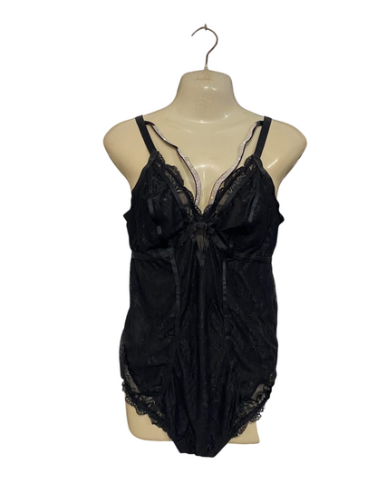 TORRID |S| BUST 15| A23| BLACK LACE STRAPPY RHINESTONE-ACCENTED BODYSUIT | ELEGANT LINGERIE SLEEPWEAR