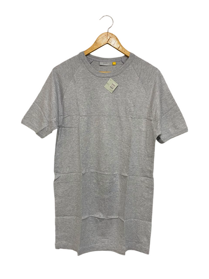 PURE TOUCH |XL| BUST 18| A23| PURE GREY MELANGE CREW NECK SHORT-SLEEVE T-SHIRT | BASIC CASUAL COMFORT TOP