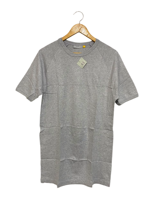 PURE TOUCH |XL| BUST 18| A23| PURE GREY MELANGE CREW NECK SHORT-SLEEVE T-SHIRT | BASIC CASUAL COMFORT TOP