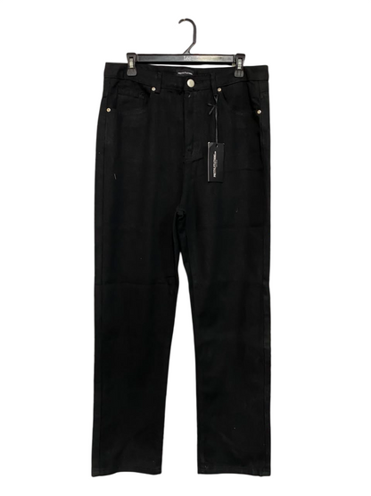 PRETTYLITTLE THING |XL| WAIST 33| A23| BLACK STRAIGHT-LEG DENIM JEANS