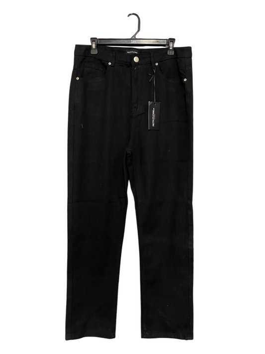 PRETTYLITTLE THING |XL| WAIST 33| A23| BLACK STRAIGHT-LEG DENIM JEANS