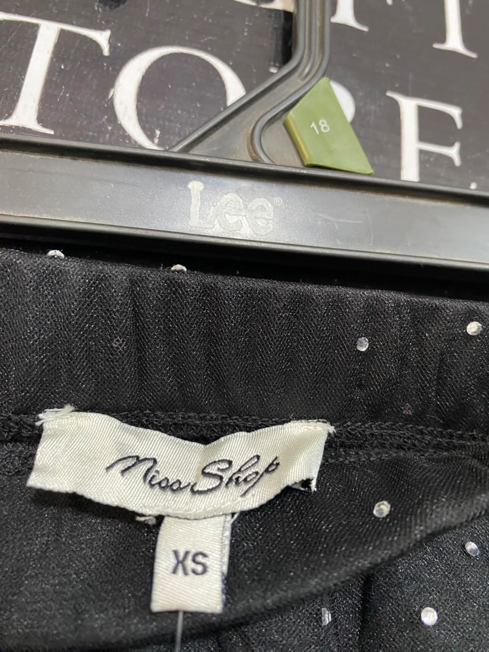 MISS SHOP |XS| WAIST 24| A23| BLACK RHINESTONE RUCHED MINI SKIRT