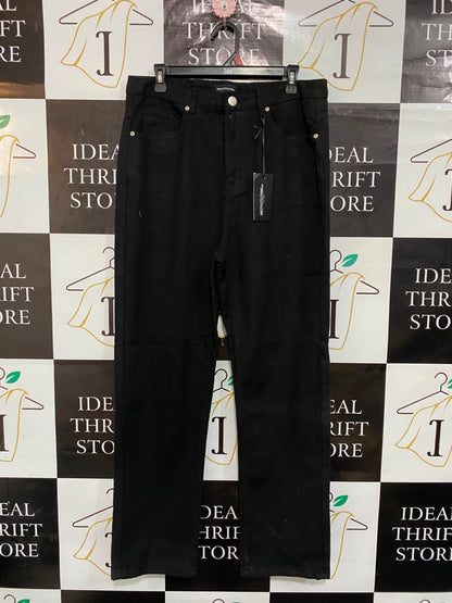 PRETTYLITTLE THING |XL| WAIST 33| A23| BLACK STRAIGHT-LEG DENIM JEANS