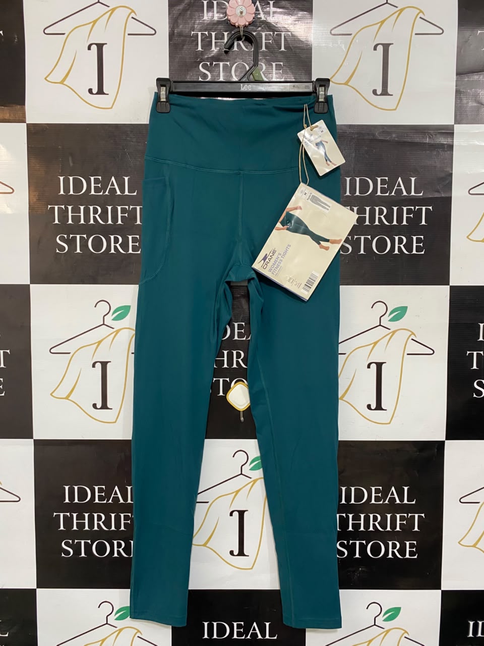CRANE |M| WAIST 24| A23| TEAL HIGH-WAISTED FULL-LENGTH ACTIVE LEGGINGS