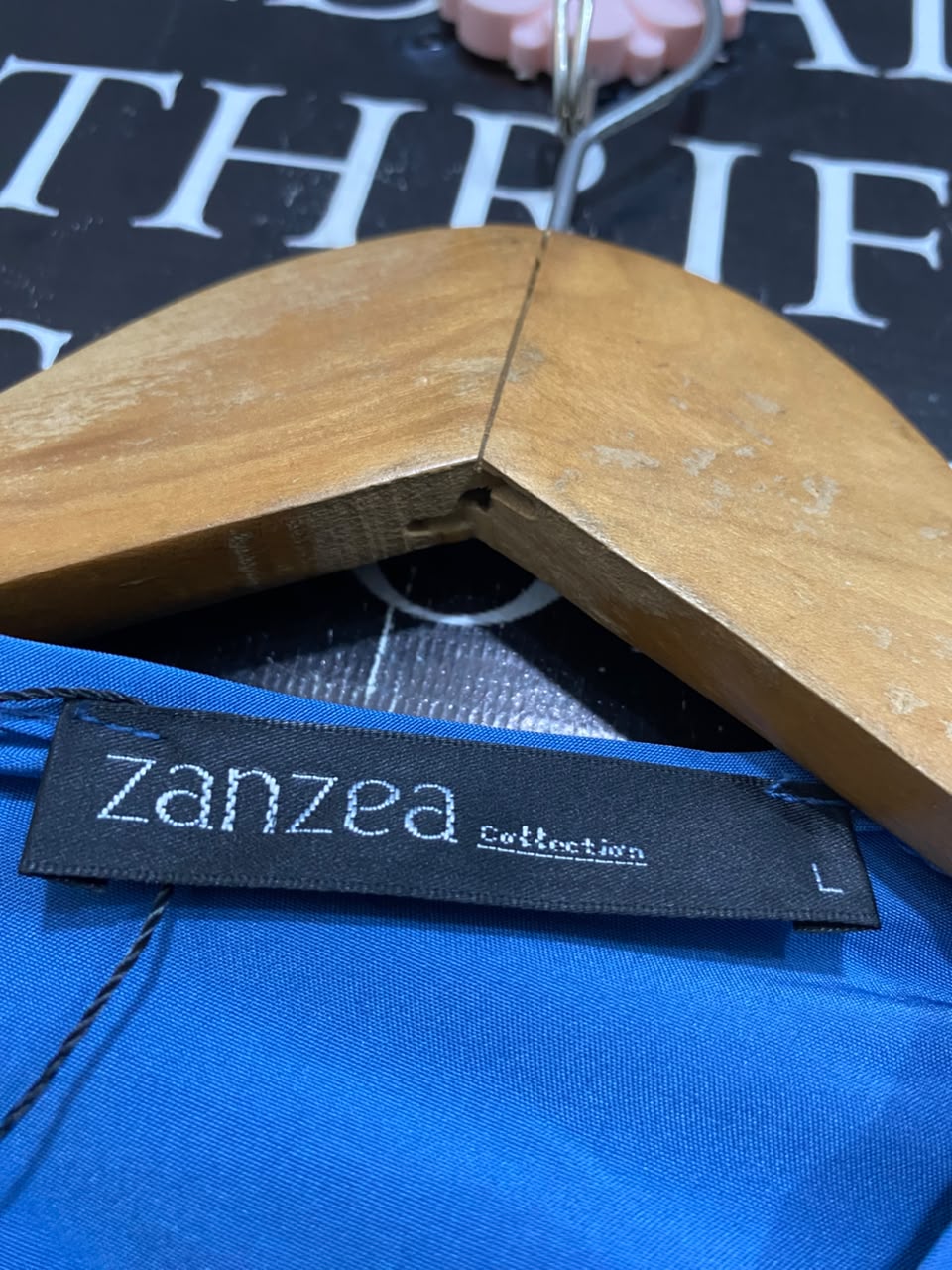 ZAN ZEA |L| BUST 19| A23| BLUE CREW NECK TIERED MAXI DRESS | LONG-SLEEVE CASUAL LONG DRESS