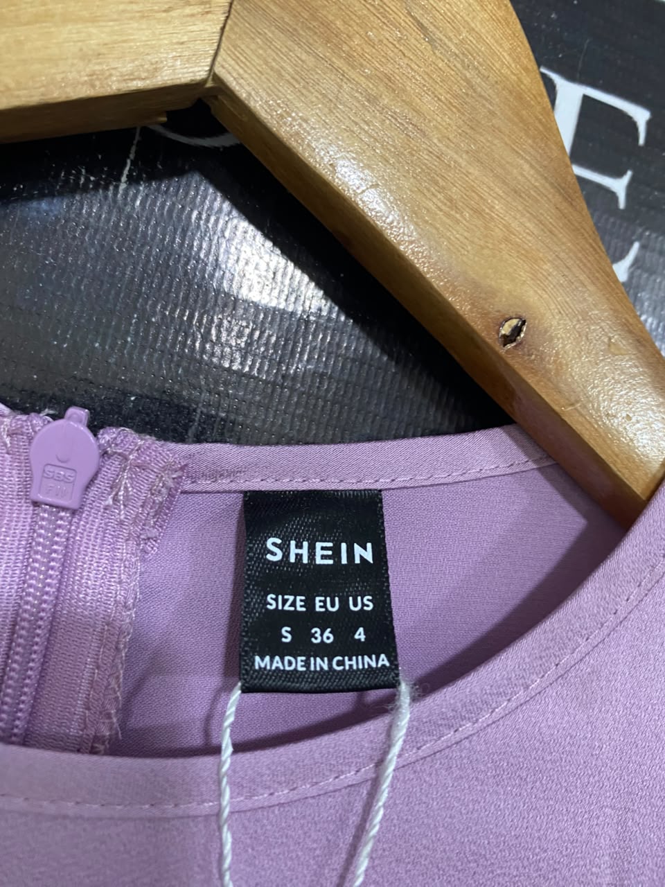 SHEIN |S| BUST 15| A23| MAUVE PINK SATIN KNOT-FRONT LONG-SLEEVE MIDI DRESS