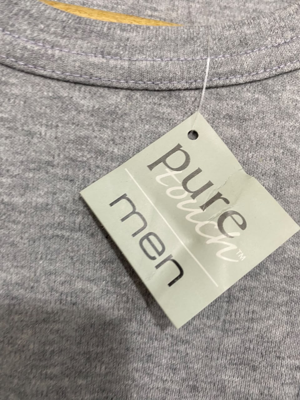 PURE TOUCH |XL| BUST 18| A23| PURE GREY MELANGE CREW NECK SHORT-SLEEVE T-SHIRT | BASIC CASUAL COMFORT TOP