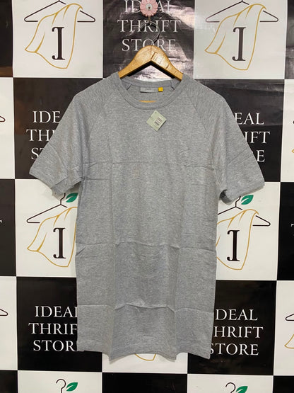 PURE TOUCH |XL| BUST 18| A23| PURE GREY MELANGE CREW NECK SHORT-SLEEVE T-SHIRT | BASIC CASUAL COMFORT TOP