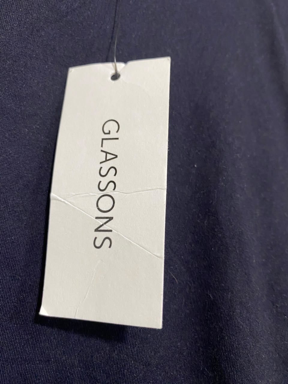GLASSONS |S| BUST 13| A22| BLACK CREW NECK SHORT-SLEEVE CROP TOP | BASIC CASUAL TEE