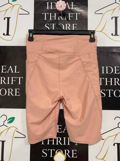 ANKO ACTIVE |XS| WAIST 24| A22| DUSTY PEACH HIGH-WAISTED ACTIVE BIKER SHORTS | POCKET GYM ATHLEISURE SHORTS