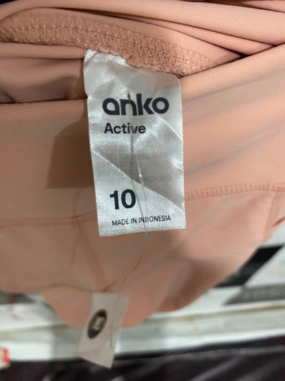 ANKO ACTIVE |XS| WAIST 24| A22| DUSTY PEACH HIGH-WAISTED ACTIVE BIKER SHORTS | POCKET GYM ATHLEISURE SHORTS