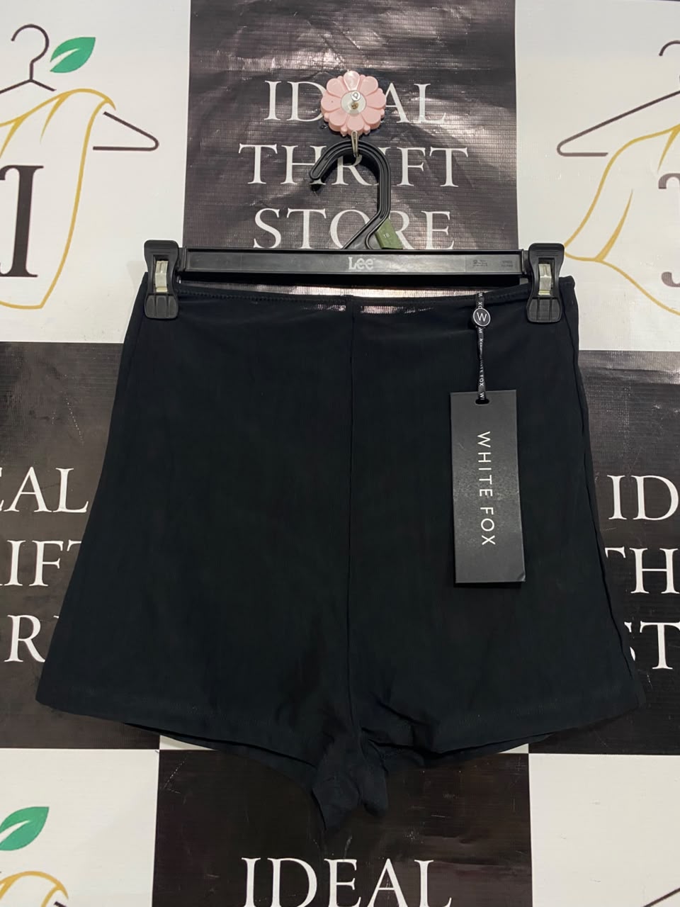 WHITE FOX |S| WAIST 25| A22| BLACK HIGH-WAISTED CASUAL SHORTS | BASIC ELEGANT BOOTY SHORTS