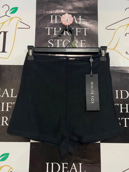 WHITE FOX |S| WAIST 25| A22| BLACK HIGH-WAISTED CASUAL SHORTS | BASIC ELEGANT BOOTY SHORTS