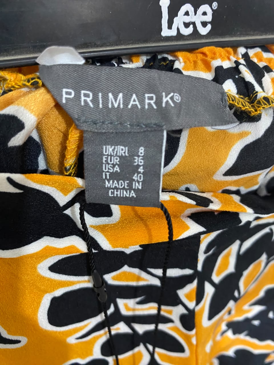 PRIMARK |S| WAIST 26| A22| MUSTARD YELLOW AND BLACK FLORAL PRINT WIDE-LEG TROUSERS | BOLD STATEMENT PALAZZO PANTS
