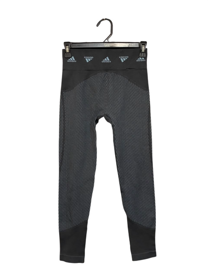 ADIDAS |XS| WAIST 24| A23| BLACK SEAMLESS BRANDED LOGO ATHLETIC LEGGINGS