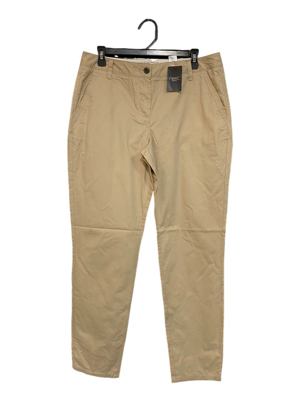 NEXT |L| WAIST 32| A23| KHAKI COTTON CHINO TROUSERS | VERSATILE TAILORED CASUAL PANTS