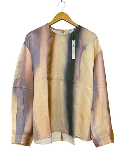 ASOS |L| BUST 22| A24| EDITION MULTICOLOR PASTEL TIE-DYE LONG-SLEEVE BLOUSE | ETHEREAL SHIMMER TOP