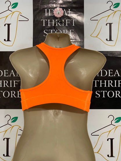 NIKE PRO |XS| BUST 14| A23| VIBRANT NEON ORANGE ATHLETIC SPORTS BRA | PERFORMANCE RACERBACK WORKOUT CROP TOP