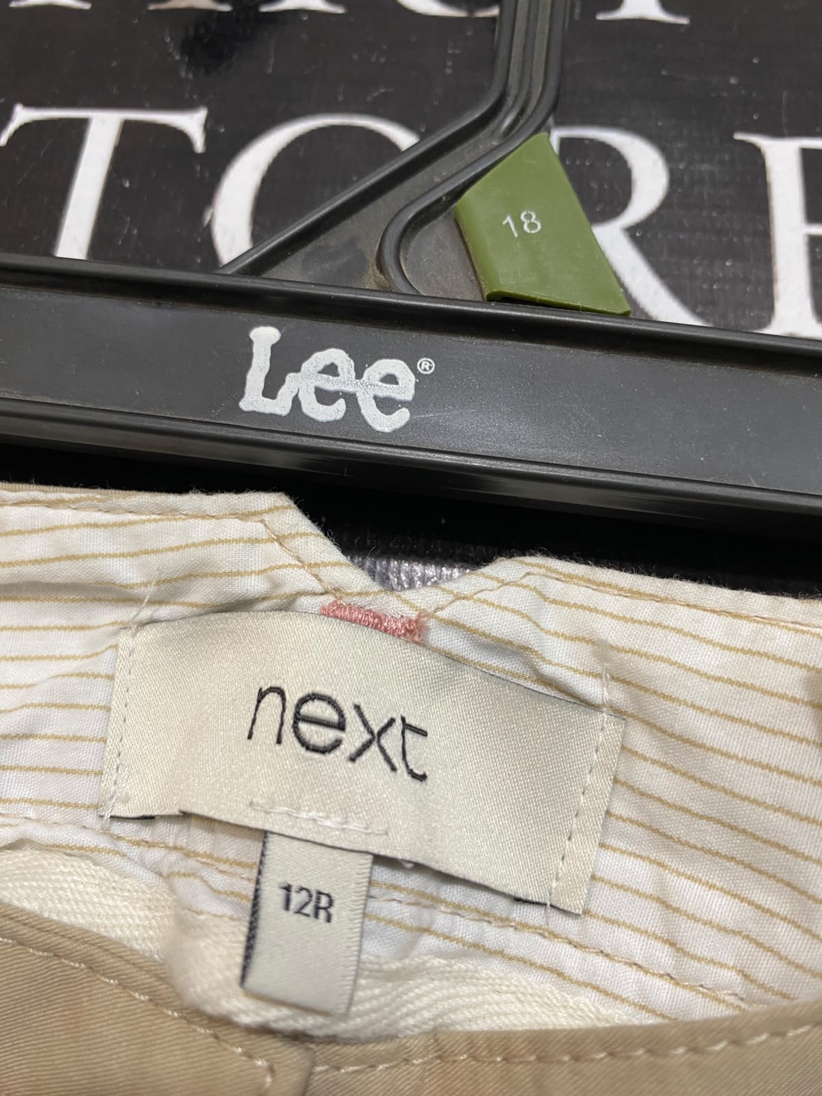 NEXT |L| WAIST 32| A23| KHAKI COTTON CHINO TROUSERS | VERSATILE TAILORED CASUAL PANTS