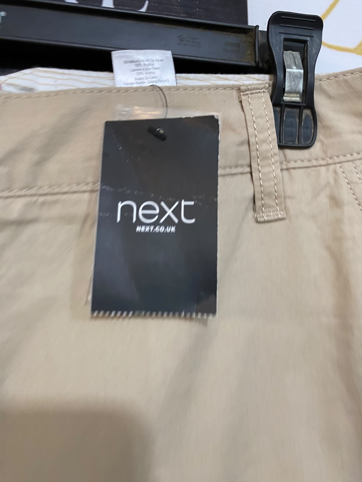 NEXT |L| WAIST 32| A23| KHAKI COTTON CHINO TROUSERS | VERSATILE TAILORED CASUAL PANTS